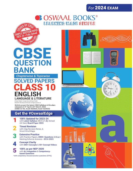 Oswaal CBSE Class 10 English Language & Literature Question Bank (For 2024 Board Exams)